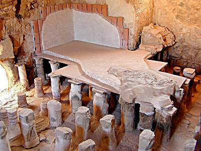 Masada bathhouse caldarium reconstruction