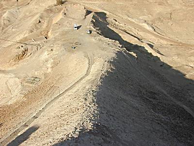 Masada siege ramp from above