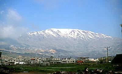 Mount Hermon covered with snow