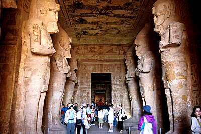Ramses II's temple, inside central aisle