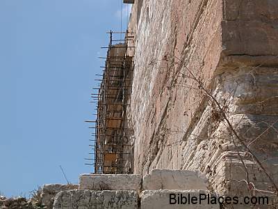 Temple Mount bulge from east