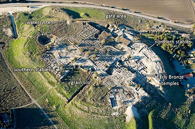 Megiddo aerial from southeast, tb121704999-labeled-wr